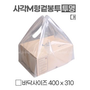 사각비닐쇼핑백투명M형(대)1봉지50매
